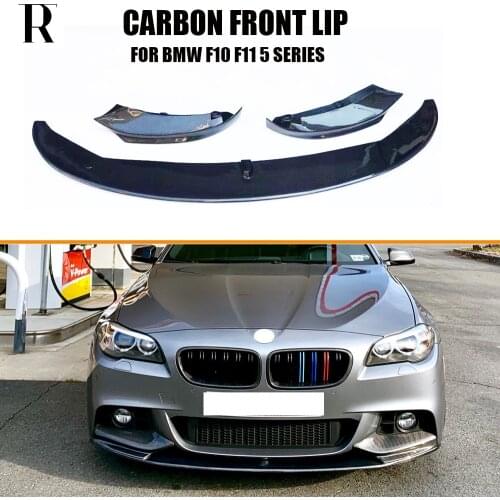 MP Style Carbon Fiber Front Bumper Chin Lip for BMW F10 Sedan F11 Wagon 520 528 535 550 with M Packagee 10 - 16