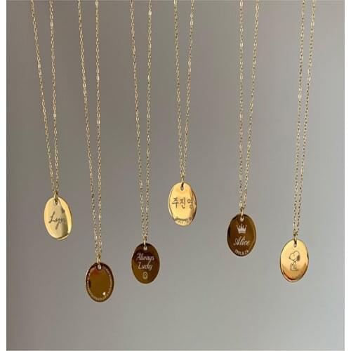 Anniversary Gift Custom Necklace Name Letter Necklace Stainless Steel Unisex Necklace Exquisite Personalized Necklace Jewelry