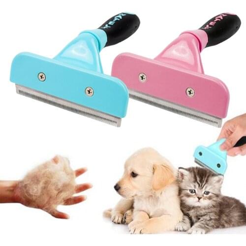 Pet Dog Cat Hair Removal Brush Comb Tool Pet Grooming Tools Hair Shedding Trimmer Comb for Dogs Cats Chihuahua Bulldog
