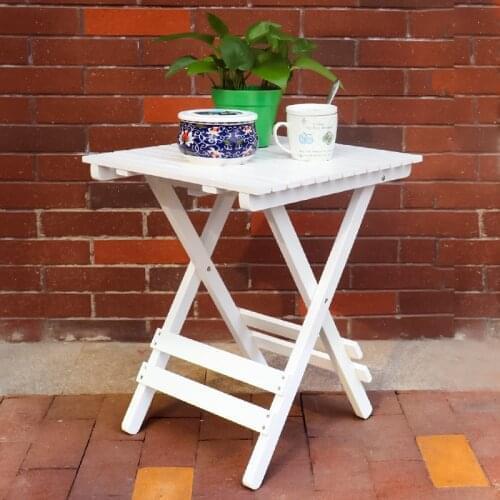 Side Table,Square White Modern Home Decor Coffee Tea End Table for Living Room, Bedroom and Balcony, Easy Assembly