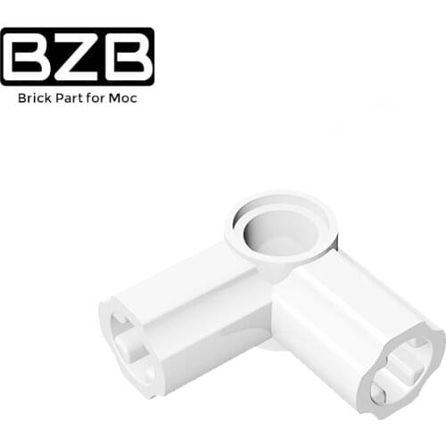 BuildMOC Compatible Assembles Particles 32014 Technic Axle Pin Connector Angled #6 - 90 degrees Building Blocks Parts DIY Toys