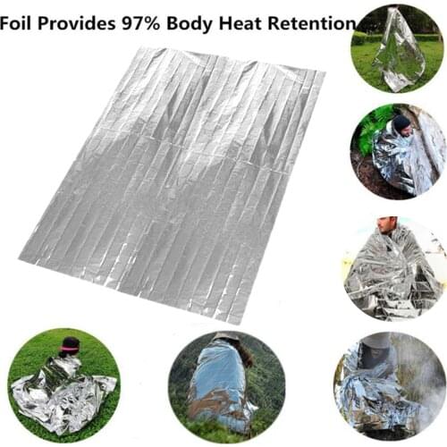 Hypothermia Rescue First Aid Kit Camp Keep Foil Mylar Lifesave Warm Heat Bushcraft Outdoor Thermal Dry Emergent Blanket Survive