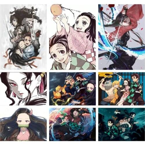 Sticker Customized Design Personal Tailor 2019 Animation Action Adventure Demon Slayer Kimetsu no Yaiba DIY Painted Home Decor