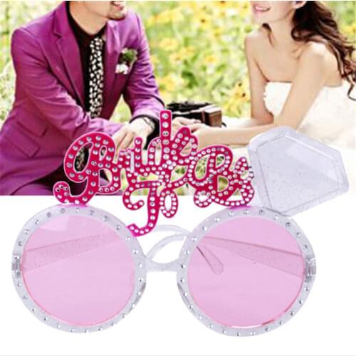 Wedding Decoration Photo Props 1pc Bride To Be Diamond Glasses Hen Party Bachelor Party Bride Shower Party Decoration Supplies-C