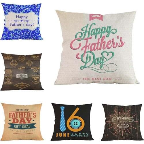 Fathers day Vintage pillow cushion cover Retro beard blessing tie pillows covers cojines decorativos para sof pillowcase