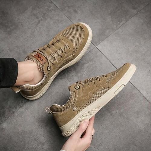 Yomior New Korean Fashion Summer Autumn Men Shoes Casual Lace-Up Light Breathable Loafers Flats Sneakers