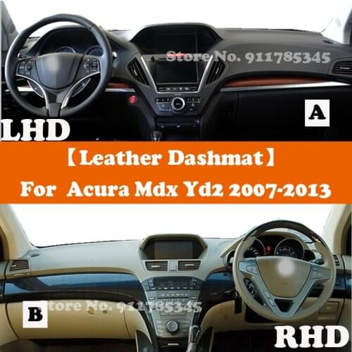 Suede Leather Dashmat Accessories Car-Styling Dashboard Covers Pad Sunshade For Acura MDX SH-AWD 4dr YD2 YD3 YD4 YD7 Sport MK2