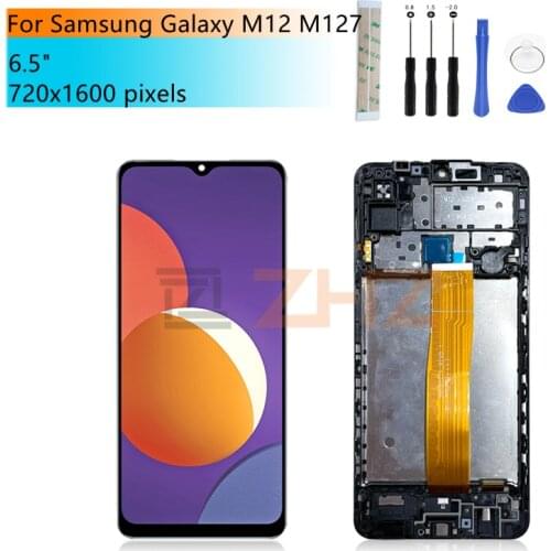 For Samsung Galaxy M12 LCD Display M127 Touch Screen Digitizer Assembly For Samsung M127 Screen replacement Repair parts 6.5"