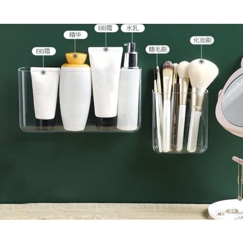 2 Pcs Make Up Brush Remote Control Mobile Phone Sundries Storage Box Cosmetics Headphone Cords Wires Magazines Organizer Holder