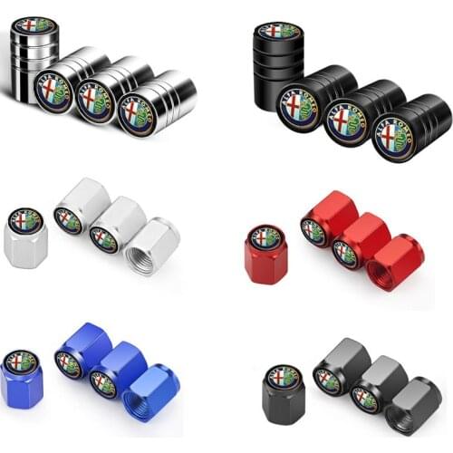 4pcs aluminum Car Tire Wheel Valve Stem Caps For Alfa Alpha Romeo 159 147 156 Giulietta 147 159 Mito Car Accessories