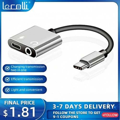 Android Phone Headset Adapter Type-C Headset Adapter Cable 2-In-1 Headset Audio Charging Adapter To 3.5mm Audio Cable