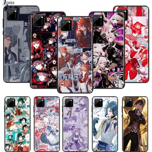 Anime Genshin darbe For OPPO Realme 2 3 3i 5 5S 5i 6 6S 6i 7 7i Narzo 10 20 Pro Global Silicone Black Soft TPU Phone Case