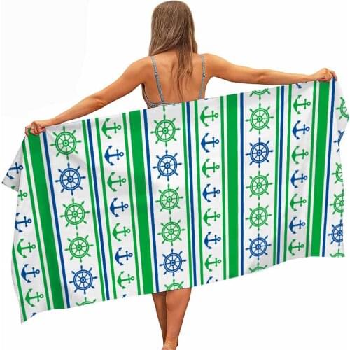 Anker und ruder Mikrofaser Pool Strand Handtuch Tragbare Schnell Schnell Trocken Im Freien Reise Schwimmen Decke