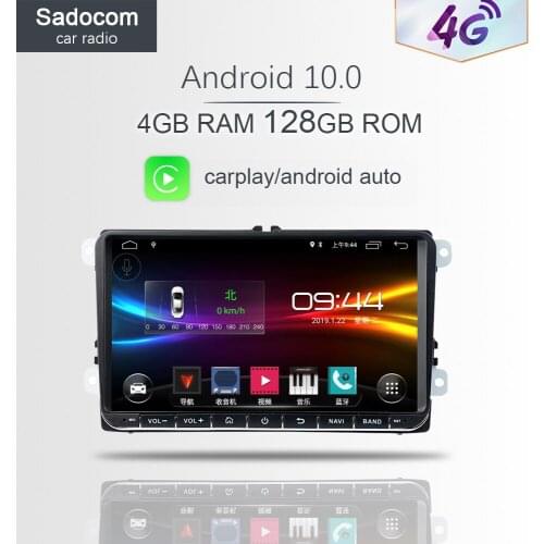 4G LTE 9" Android 10.0 64GB 4GB RAM Car Audio DVD autoradio for VW Volkswagen SKODA GOLF 5 Golf 6 POLO PASSAT B5 B6 JETTA TIGUAN