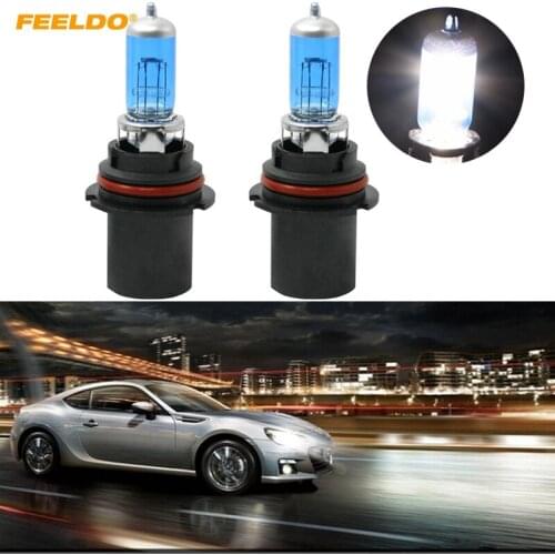 FEELDO 2Pcs 9004 12V 55W 100W Car Headlights Lamp Car Light Source Parking 5000K #AM2031