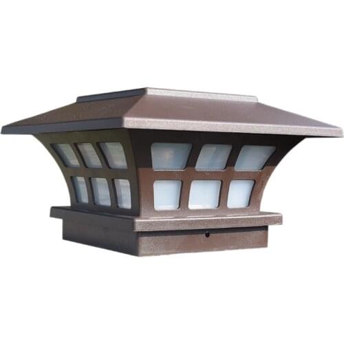 Solar Post Lights Outdoor Fence Deck Caps Light Solar Powered LED Lighting Waterproof for Garden Patio Decoration