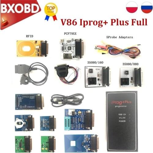 Iprog+ Plus Full Adapters 777 Iprog+ with Box Support IMMO+Mileage Correction+Airbag Reset Replace Carprog Tango IPROG+ PLUS