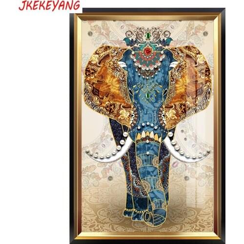 5D DIY square/round Diamond painting Colorful elephant Cross Stitch Diamond Embroidery Pattern Rhinestone J1511