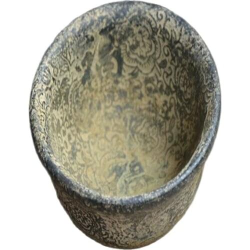 Chinese old jade Bowl Ornaments Sculpture of Ancient Characters and Patterns