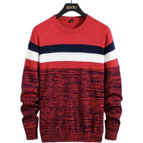 Mens new autumn/winter jacket full cotton stripe fashion casual best versatile wear sweater series size M,L,XL,XXL,XXXL