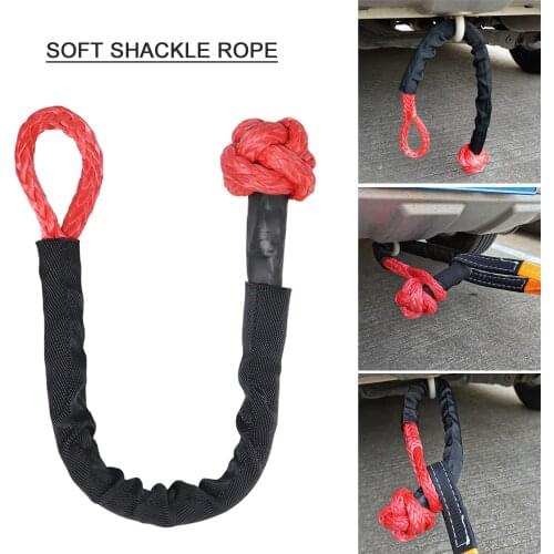 Soft Shackle Rope Synthetic Soft Shackle Recovery Rope with a Break Strength of 13.5t for Off-highroad Vehicle Climbing Towing