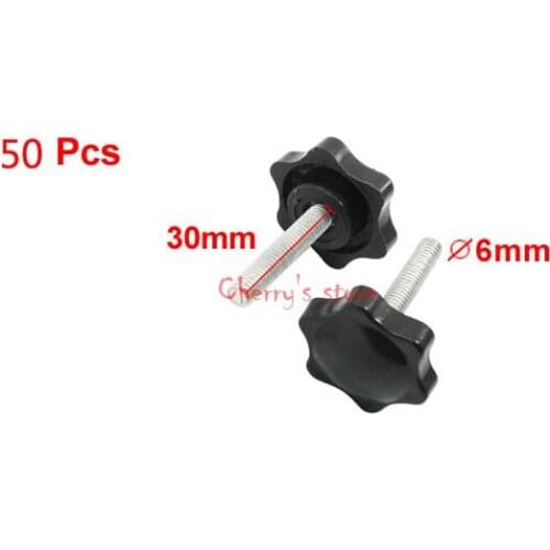 Most Favorable Wholesale Price 50 Pcs/lot M6 x 30mm Star Cap Clamping Knob Grip 28mm Head Diameter
