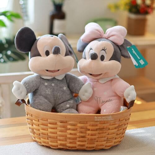 Genuine Disney Mickey Plush Toy Minnie Doll Doll Baby Comfort Doll Child Birthday Gift Female