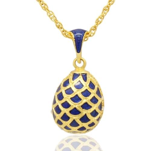 Suitable for all brands of scales Russian egg blue pendant necklace jewelry making, womens handmade jewelry