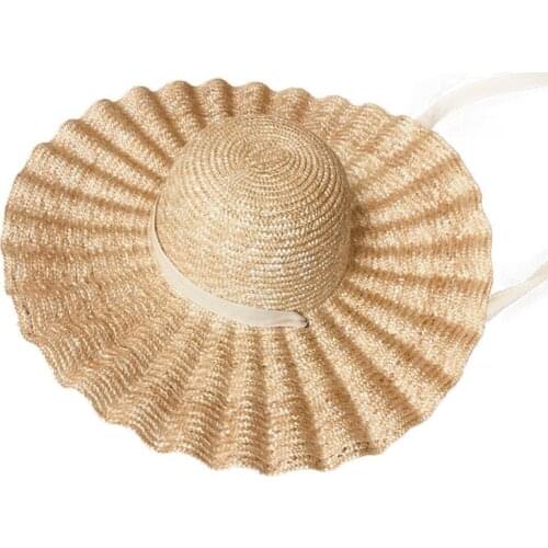 Fibonacci 2020 New Summer Female Sun Hat European Rural Wind Bohemian Sombrero Big Brim Panama Beach Women Straw Hat