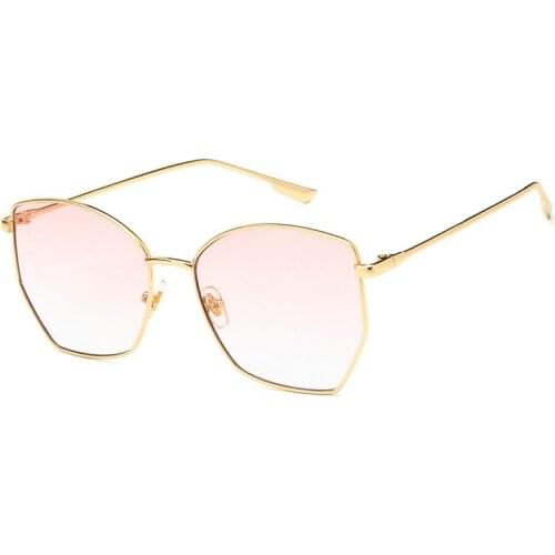 Retro Oversized Square Sunglasses Women Men 2021 Brand Luxury Pink Gradient Sun Glasses Oculos UV400 Clear Lens Glasses
