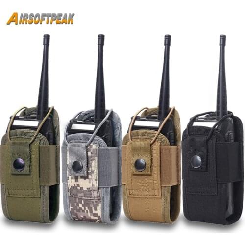 1000D Tactical Molle Radio Pouch Walkie Talkie Wasit Bag Pack for Military Use Shooting Hunting Interphone Holster Mag Pouch