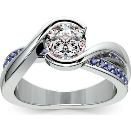 YOUHAOCC New Style Interweaving Line Double Layer Inlaid Zircon Zircon Ladies Ring Party Party Accessories Fashion Jewelry