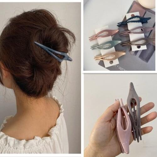 Korean Temperament Morandi Color Hairpin Top Clip Fashion Color Dripping Plastic Duckbill Clip For Women Large Ponytail Clip