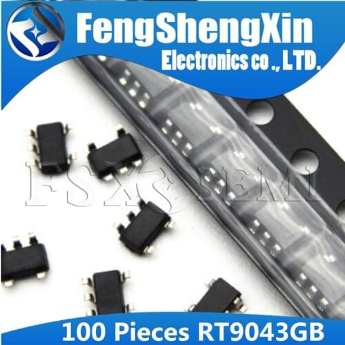 100pcs RT9043GB SOT23-5 RT9043 CJ4X 1X=*** SOT23 Adjustable Output Voltage, Enable/Shutdown Control IC