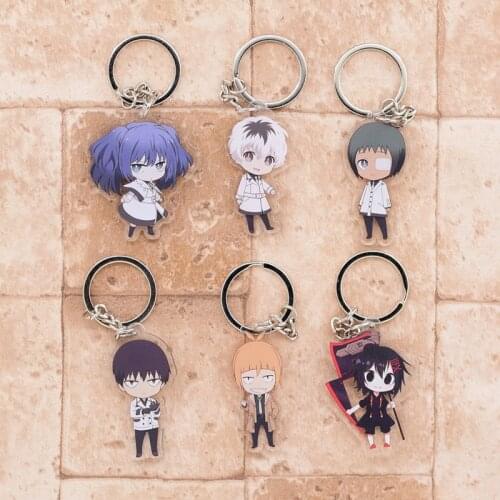 2019 Tokyo Ghoul RE Keychain QS Sasaki Haise Double Sided Acrylic Key Chain Pendant Anime Accessories Cartoon Key Ring