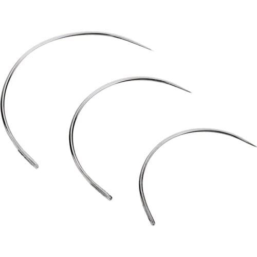 3pcs Iron Curved Neddle Hand Craft Ctitch Tool For Leather Canvas Sewing