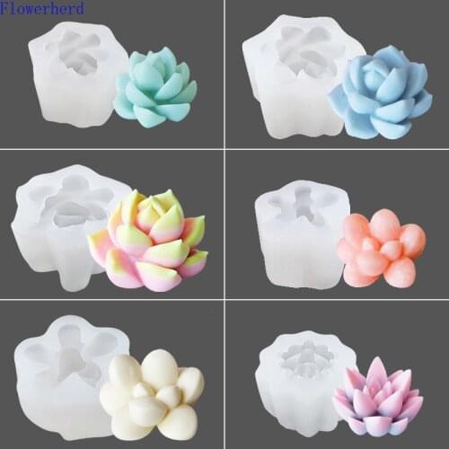 3d Silicone Mold Flower Mold Succulent Plants Fondant Cake Mold Candle Mold Cake Decorating Tools Handmade Soap Mold Jello Mold