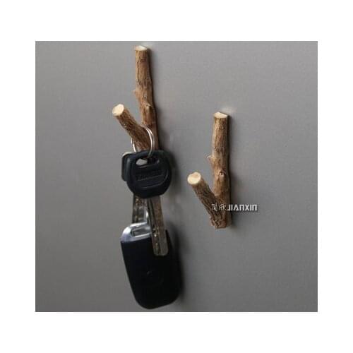 3d stereo wooden branch plant simulation fridge magnet samll hook home kitchen decoration photo paper sticker creative paste