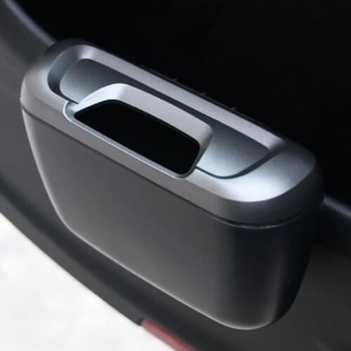 Car Trash Bin Door Hanging Trash Can Portable Rubbish Garbage Dust Case Car Storage Box