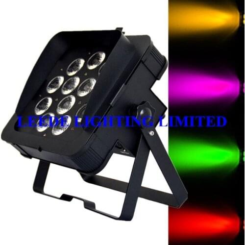 Free shipping 8pcs/lot 2018 led wedding uplights / 6 RGBWAUV flat par / led stage light par can / led disco light