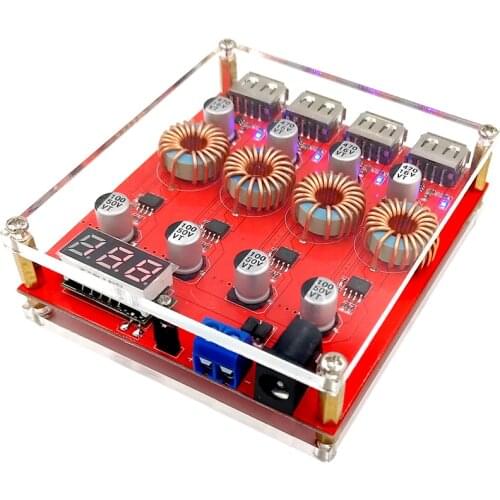 DC Fast Charge Digital Display Buck Power Supply Module DC9V12V24V to 5V Car QC3.0 Fast Charging