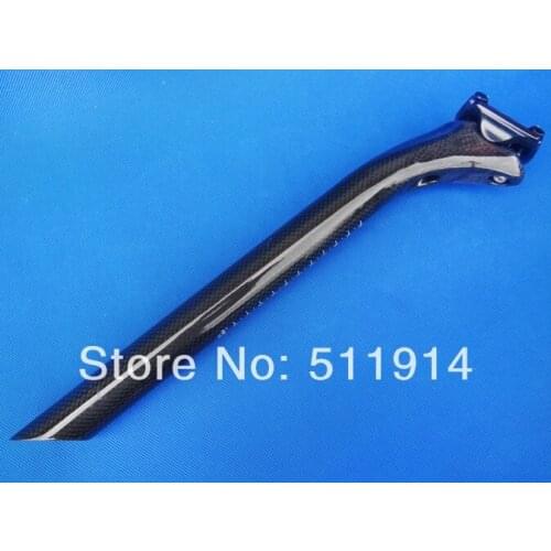 Bicycle part : Full carbon 3k glossy MTB mountain bike road bicycle seat seatpost 350mm