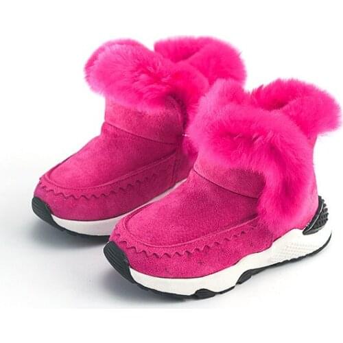 Children Cold Winter Casual Boy Martin Boots Girls Warm High Top Shoes Fashion Leather Children Snow Boots