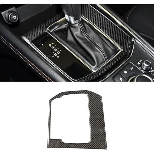 For Mazda CX-5 CX5 2017 2018 ONLY LHD Carbon Fiber Car Gear Shift Panel Cover Decor Trim