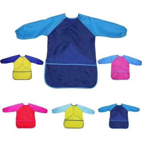 Art Aprons Learning Education Interesting Toys Waterproof Painting Apron Portable Unisex Gift Kids Children Smock Long Sleeve