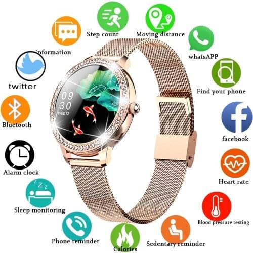 GEJIAN Fashion Smart Watch Women GPS Motion Trajectory Waterproof Fitness Tracker for Xiaomi Huawei ios Ladies smart watch Girl