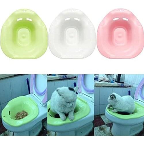New Plastic Cat Toilet Training Kit Litter Box Puppy Cat Litter Mat Cat Toilet Trainer Toilet Pet Cleaning Cat Training Products