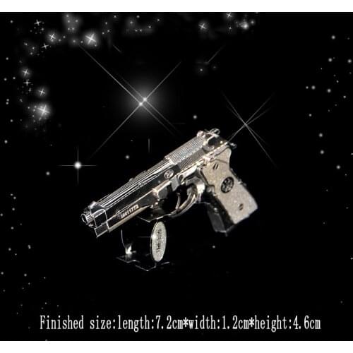DIY Building Assembly Metal Beretta Gun Model Desert Eagle Military Airsoft Pistol Toy Gun Can not Shoot Gift for Children A326