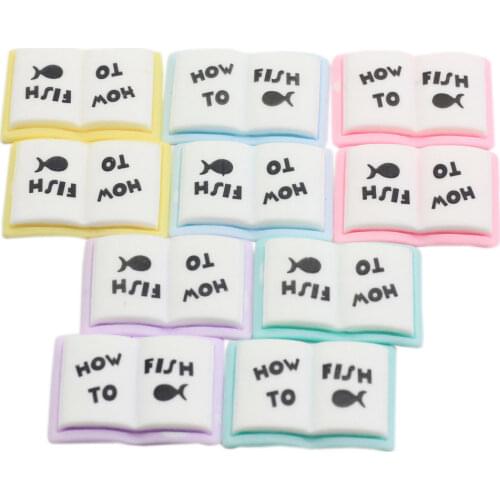Cute Doll House School Items Simulation Book Flatback Resin Cabochon Embellishments Diy Scrapbooking Hair Bow Accessories