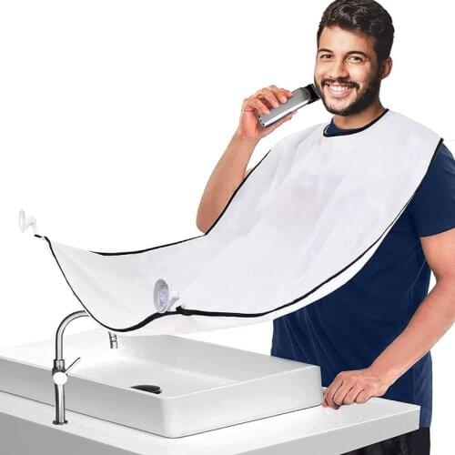 Mens Shaving Apron Waterpoof Collapsible Cape Male Beard Hair Cutting Cloak Umbrella Beard Care Clean Bathroom Accessories